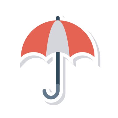 şemsiye simgesi vektör illüstrasyonu  