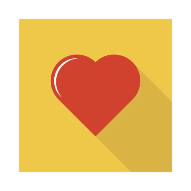 Kalp ikonu vektör illüstrasyonu 