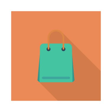 Alışveriş poşeti ikon vektör illüstrasyonu 