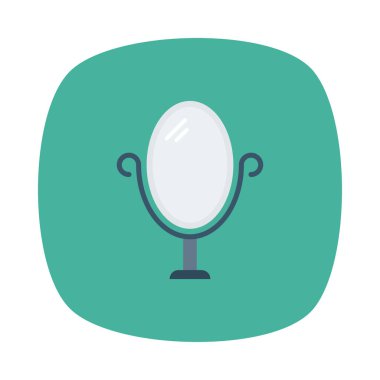 Ayna simgesi vektör illüstrasyonu  