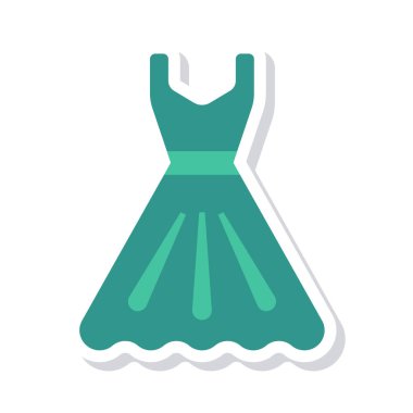 Beyaz arka plan üzerinde izole giysi düz simgesi 