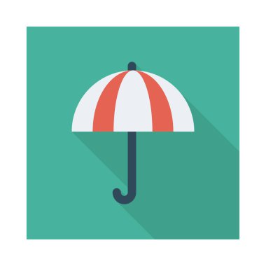 şemsiye simgesi vektör illüstrasyonu 