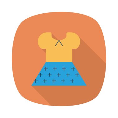 Beyaz arka plan üzerinde izole moda düz simgesi 