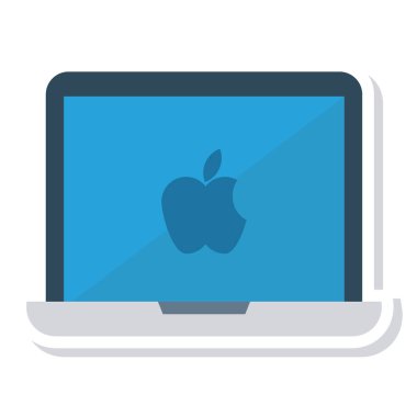 Dizüstü bilgisayar simgesi vektör çizimi 