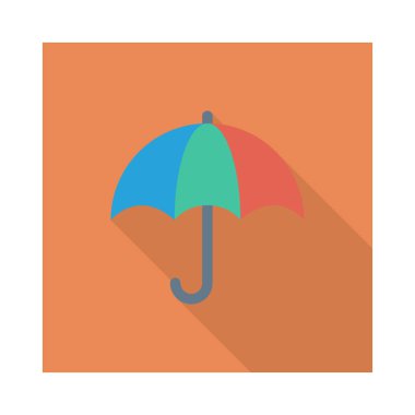 şemsiye simgesi vektör illüstrasyonu 