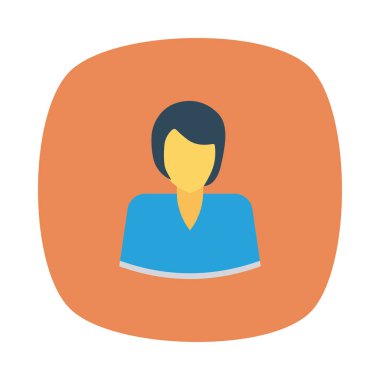 kadın simge vektör illüstrasyonu 