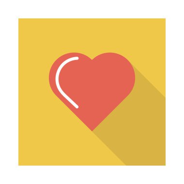 Kalp ikonu vektör illüstrasyonu 