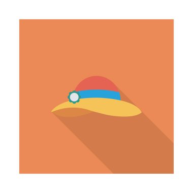 Şapka simgesi vektör illüstrasyonu 