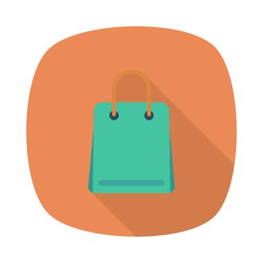 Alışveriş poşeti ikon vektör illüstrasyonu 