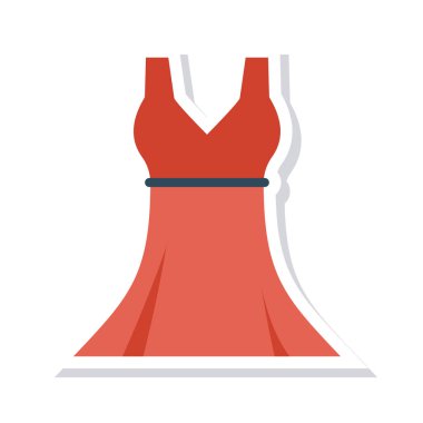 Beyaz arka plan üzerinde izole giysi düz simgesi 