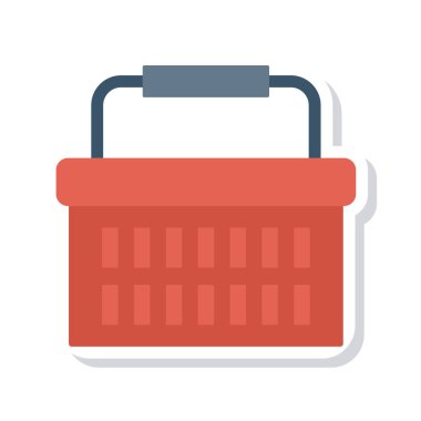 Sepet ikonu vektör illüstrasyonu 