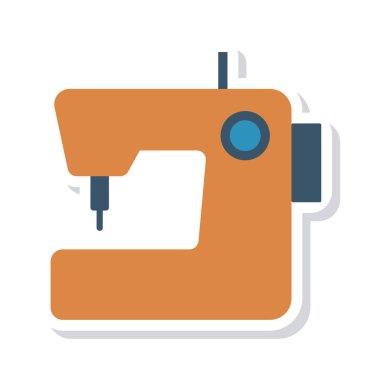 Dikiş makinesi simgesi vektör çizimi 