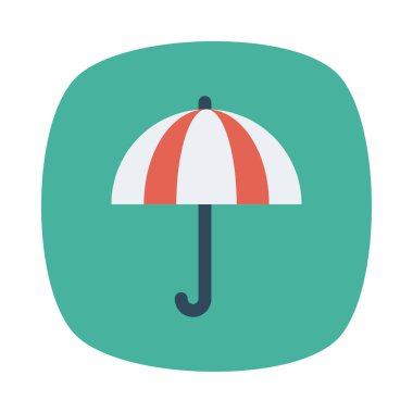 şemsiye simgesi vektör illüstrasyonu 