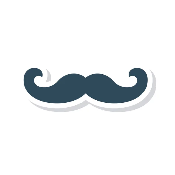 Mustache Pictogram Vector Illustratie — Stockvector