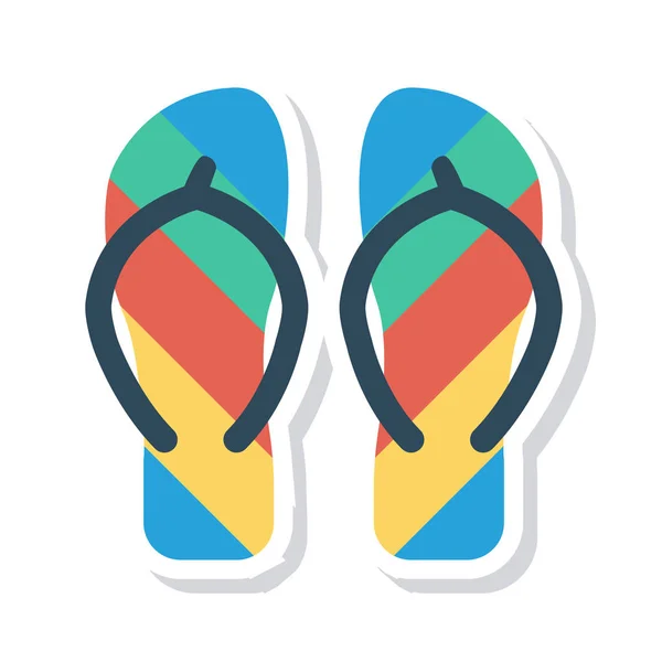 Flip Flopers Ícone Ilustração Vetorial — Vetor de Stock