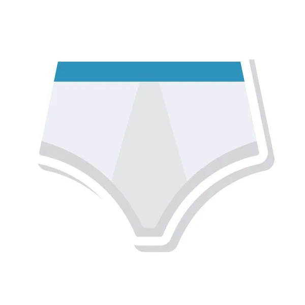 Underpants Flat Icon Blue Grey Colors Isolated White Background — Stock Vector