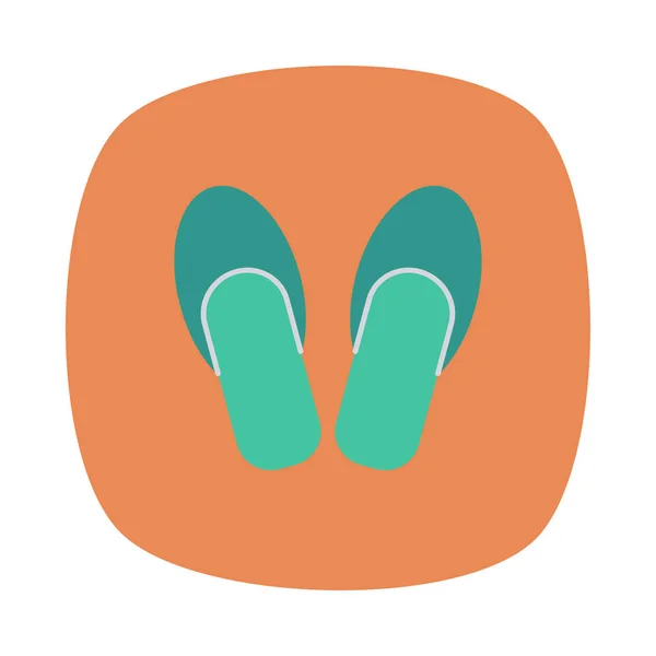 Slippers Icon Vector Illustration — Stock Vector