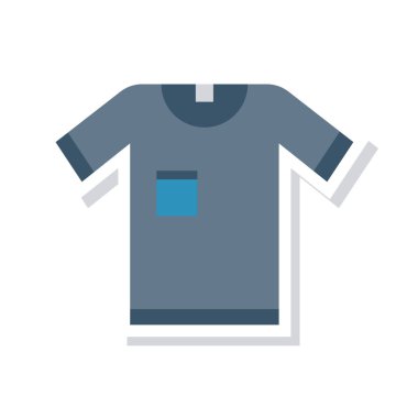 Beyaz arka plan üzerinde izole giysi düz simgesi 