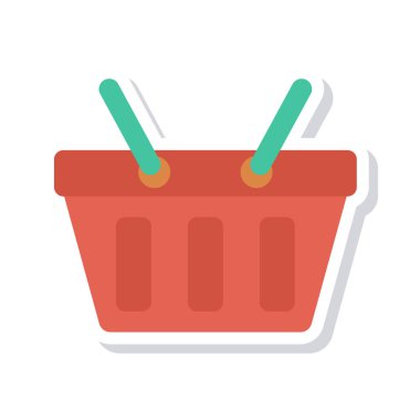 Sepet Simgesi vektör illüstrasyonu 