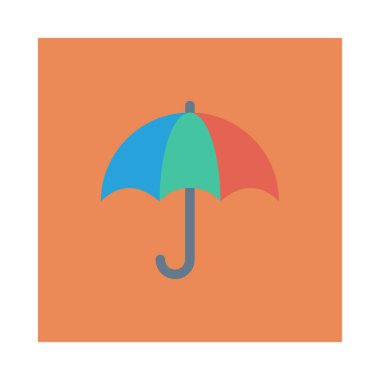 şemsiye simgesi vektör illüstrasyonu 