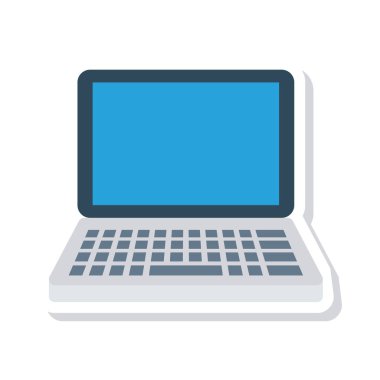 Dizüstü bilgisayar simgesi vektör çizimi 