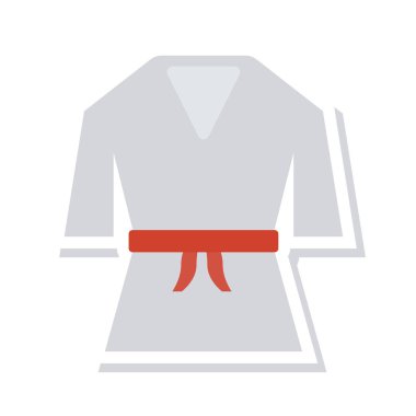 Beyaz arka plan üzerinde izole giysi düz simgesi 