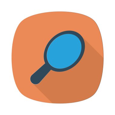 ayna düz simgesi turuncu zemin üzerine mavi ve gri renklerde