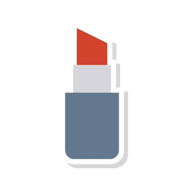 Rtěnka Ploché Ikony Červené Šedé Barvy Izolovaných Bílém Pozadí — Stockový vektor