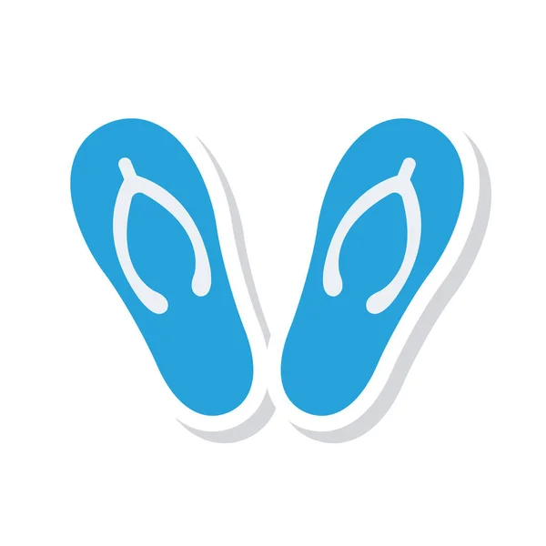 Flip Flops Ícone Ilustração Vetorial — Vetor de Stock