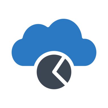 Bulut simgesi vektör illüstrasyonu 