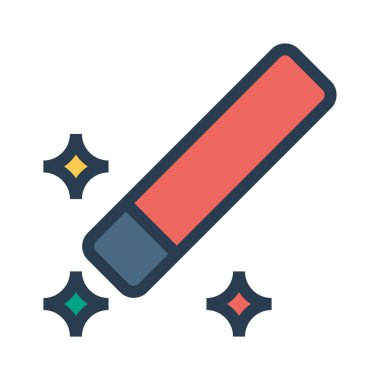 silgi simgesi vektör illüstrasyonu 