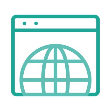 Beyaz arkaplanda web simgesi izole edildi 