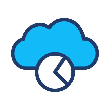 Bulut simgesi vektör illüstrasyonu 