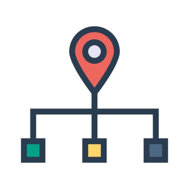 konum simgesi vektör illüstrasyonu 