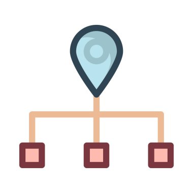 konum simgesi vektör illüstrasyonu 