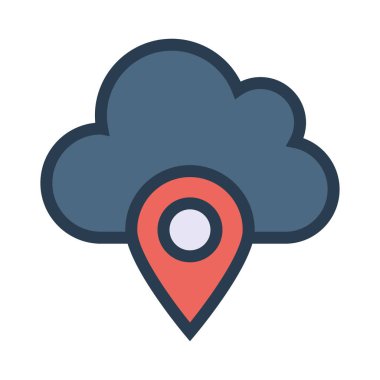 harita pin ikonu vektör illüstrasyonu 