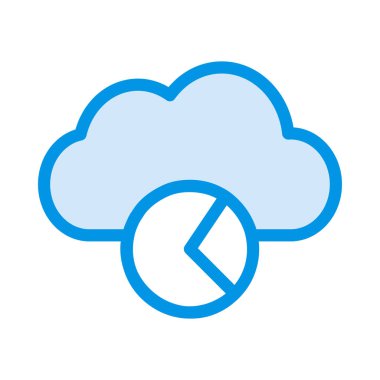 Bulut simgesi vektör illüstrasyonu 