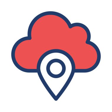 harita pin ikonu vektör illüstrasyonu 