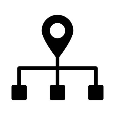 konum simgesi vektör illüstrasyonu 