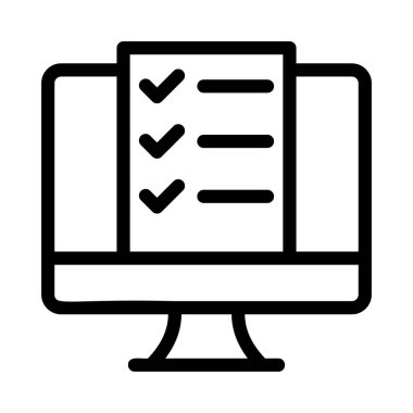 kontrol listesi simgesi vektör illüstrasyonu 