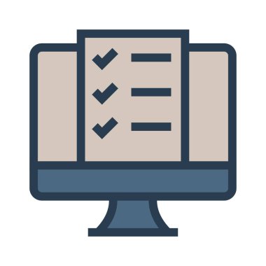 kontrol listesi simgesi vektör illüstrasyonu 