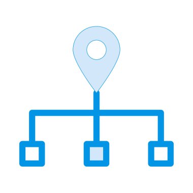 konum simgesi vektör illüstrasyonu 