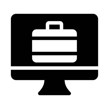 çanta simgesi vektör illüstrasyonu 