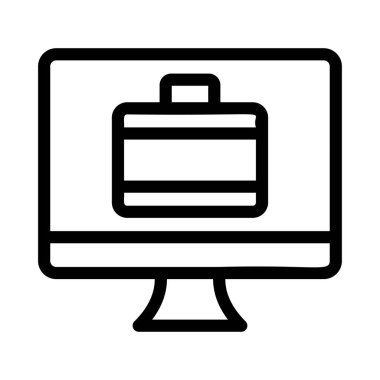 çanta simgesi vektör illüstrasyonu 