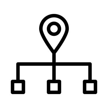 konum simgesi vektör illüstrasyonu 