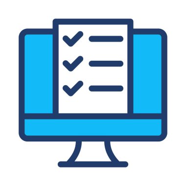 kontrol listesi simgesi vektör illüstrasyonu 