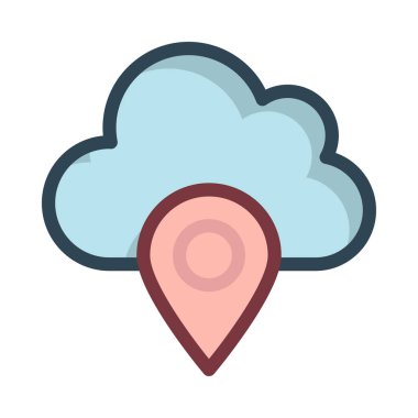 harita pin ikonu vektör illüstrasyonu 