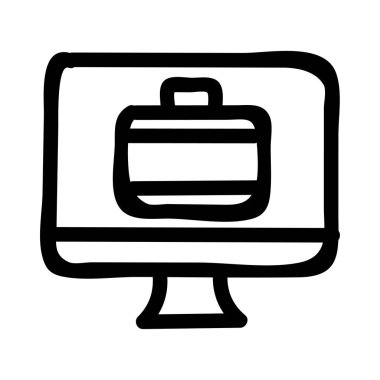 çanta simgesi vektör illüstrasyonu 