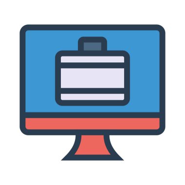 çanta simgesi vektör illüstrasyonu 