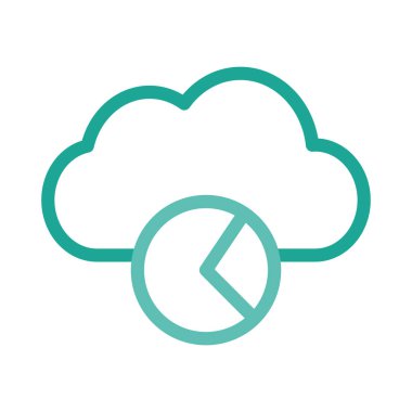 Bulut simgesi vektör illüstrasyonu 